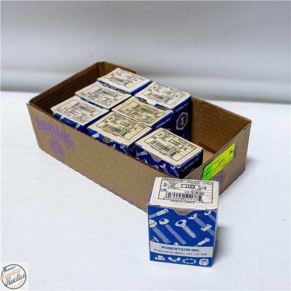 8 BOXES OF ROBERTSON COMBINATION MACHINE SCREWS