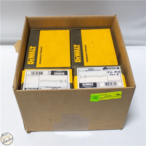 4 BOXES OF DEWALT PT# 03794-PWR POWER SPIKE