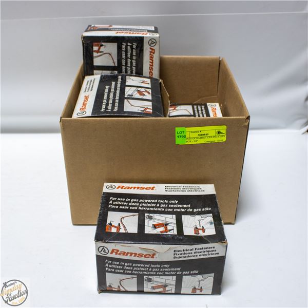 5 BOXES OF RAMSET CEILING CLIPS 100/BOX - 3/4"