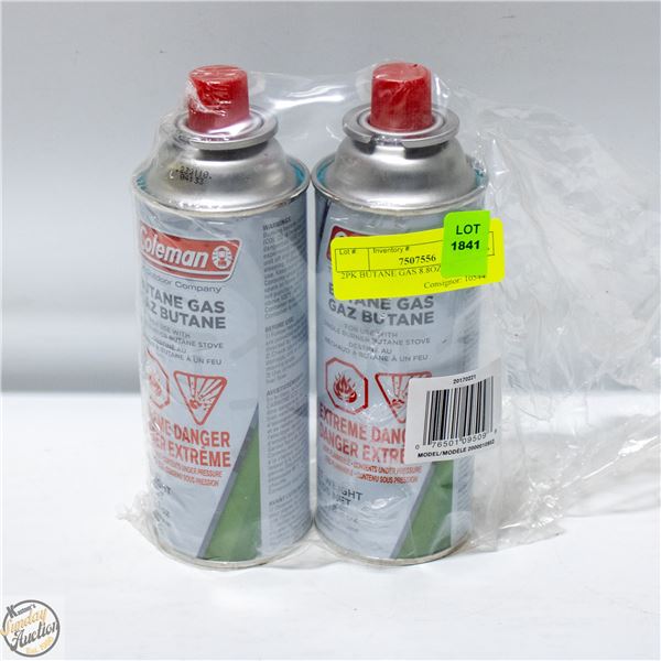 2PK BUTANE GAS 8.8OZ EA
