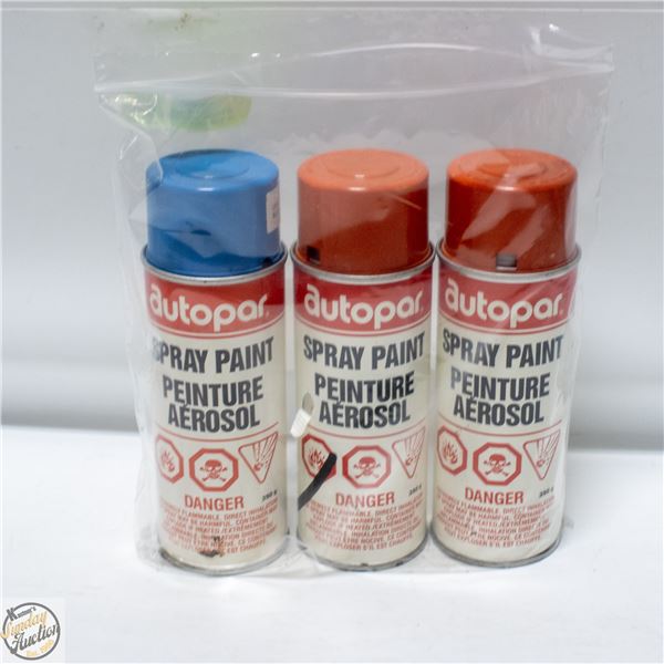 3PK MOPAR PAINT CHRYSLER BLUE/ORANGE