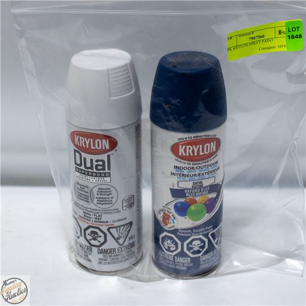 2PK KRYLON SPRAY PAINT