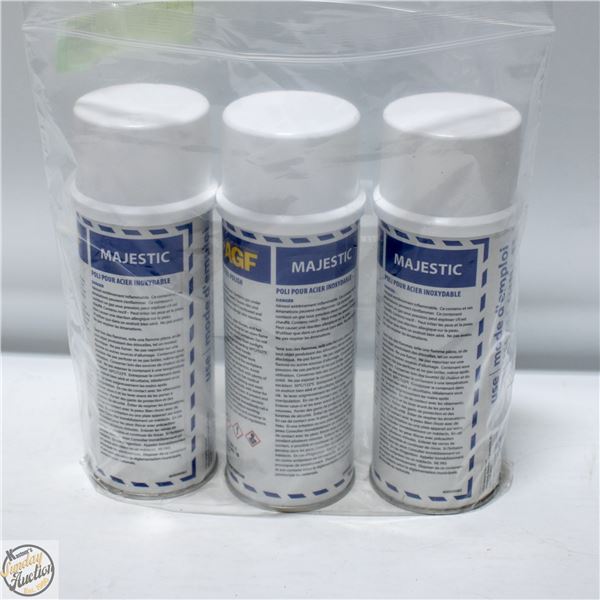 3PK AGF ALL METAL POLISH SPRAY