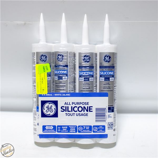 NEW SEALED 4PK SILICONE - ALL PURPOSE