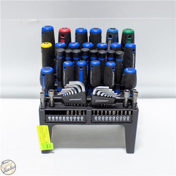 MASTERCRAFT SCREWDRIVER AND BIT STAND SET