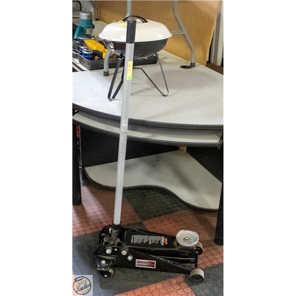 BLACK 3-TON FLOOR JACK - ALL METAL