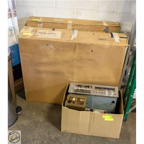 QUAD ESL 57 SPEAKERS W/ QUAD 33 & 303 STEREO