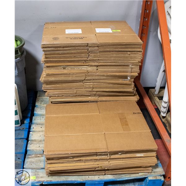 PALLET FLATTENED CARDBOARD BOXES- 15" X 12" X 8"