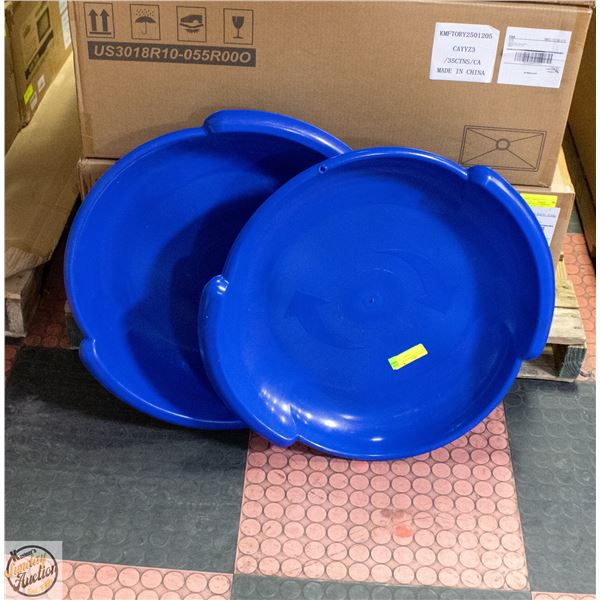 PLASTIC SAUCER STYLE SNOW SLED- LOT OF 2