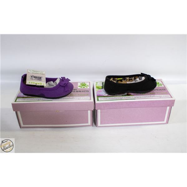 2 PAIRS DAWGS SHOES GIRLS SIZE 5