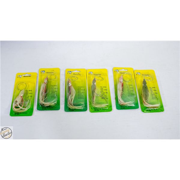 6 X HOOCHY FISHING LURES