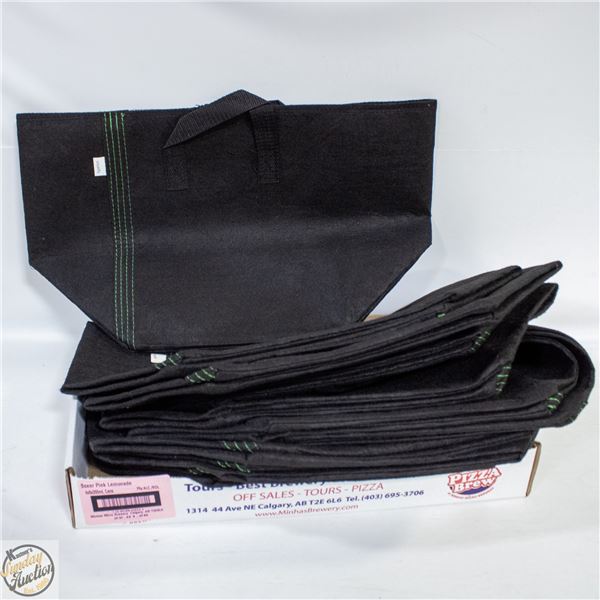 10X3 GALLON FABRIC GROW BAGS W/HANDLES+1X7 GALLON