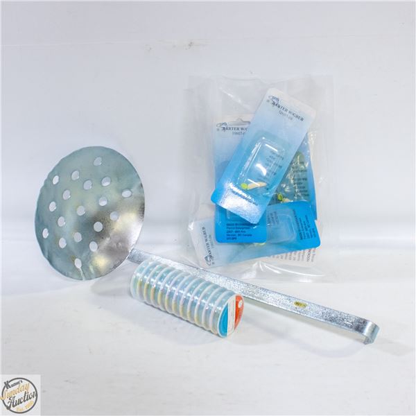 ICE FISHING KIT-6 DARTER GRUBS+12 SPOOLS FISHING-