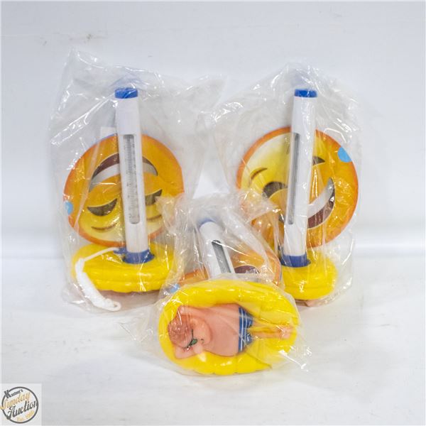 3 X FAT GUY FLOATING THERMOMETERS