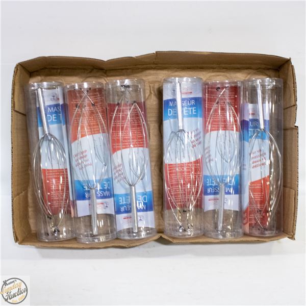 6 X WIRE SCALP MASSAGERS