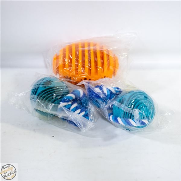 3 NEW DOG TOYS