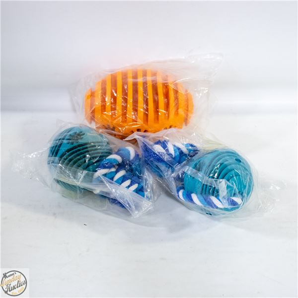 3 NEW DOG TOYS