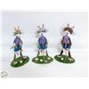 Image 1 : 3 X LADIES GOLF METAL CAT ORNAMENTS