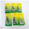Image 1 : 6 X BLACK HOOCHY FISHING LURES