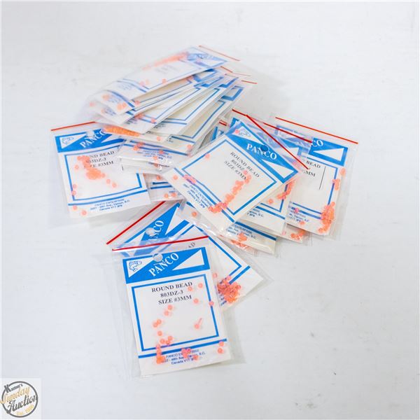 24 X PACKS ROUND BEADS