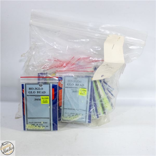 24 X PACKS GREEN GLOW BEADS