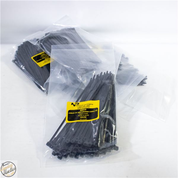 7 X 100 BLACK SELF LOCKING UV PROTECTION ZIPTIES