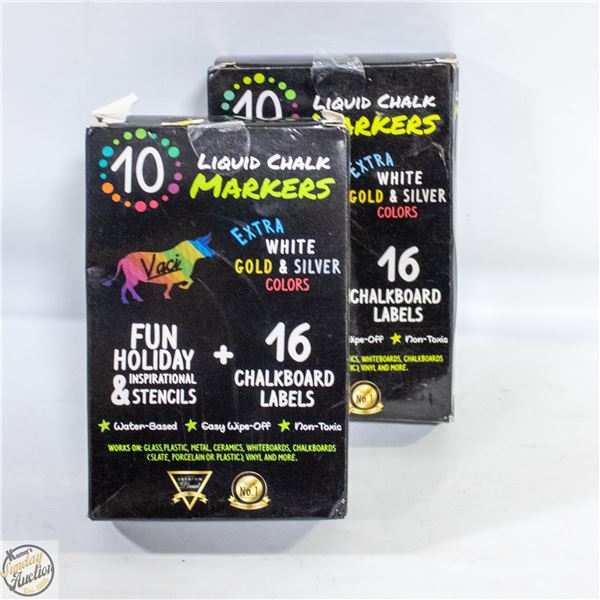 2 X 10 PACKS OF LIQUID CHALK MARKERS
