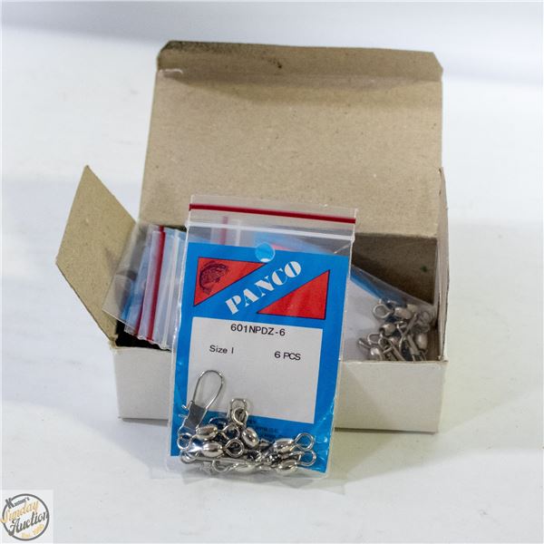 12 PACKS OF 6 PIECES SIZE 1 SWIVELS