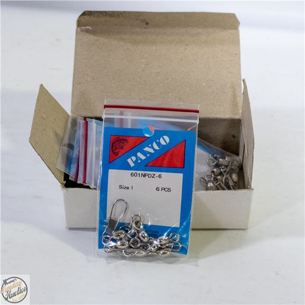 12 PACKS OF 6 PIECES SIZE 1 SWIVELS