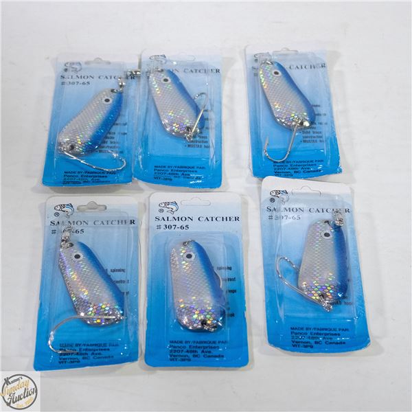 6 X SALMON CATCHERS / PIKE FISHING LURES