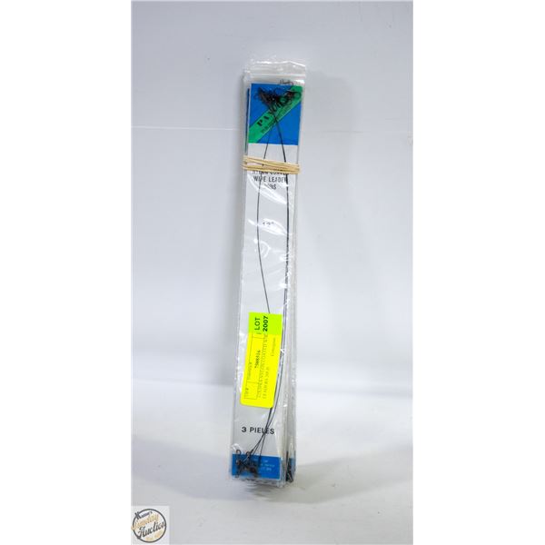 12X3PKS NYLON COATED WIRE LEADERS 30LB