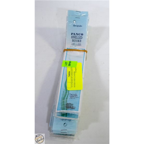 24 X PACKS OF 6 SNELLED FISH HOOKS AND LEADERS