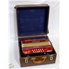 Image 1 : HOHNER STUDENT II ACCORDION RED WITH CASE