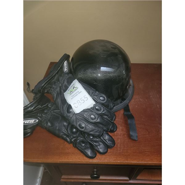 German Motorcyle Helmet, Gloves A