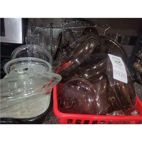 Pyrex Lids & Lid Rack Cat A