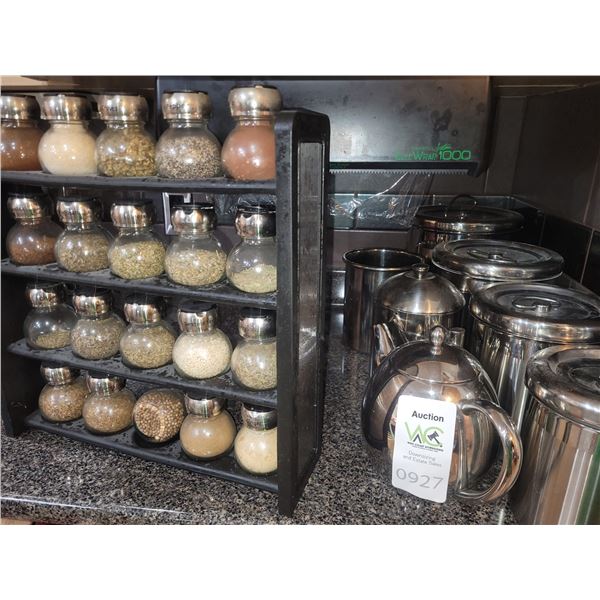 Metal Canisters, Teapots & Spice Rack Cat A