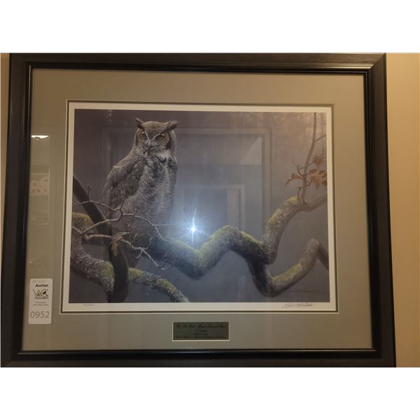 Robert Bateman Numbered Print Great Horned Owl Cat B
