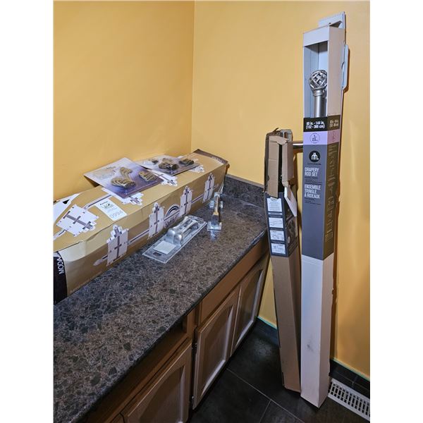 Bathroom Light & Curtain Rods B