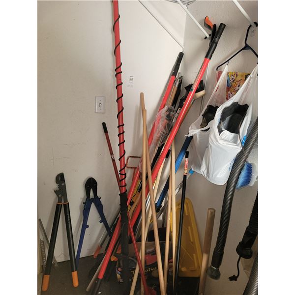 Igloo Cooler & Gardening Tools. D