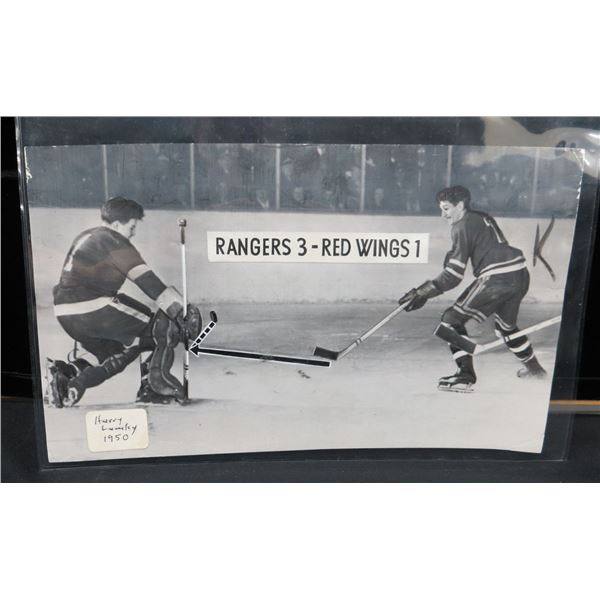 Original 1950 Black & White Harry Lumley Photo 10" x6"