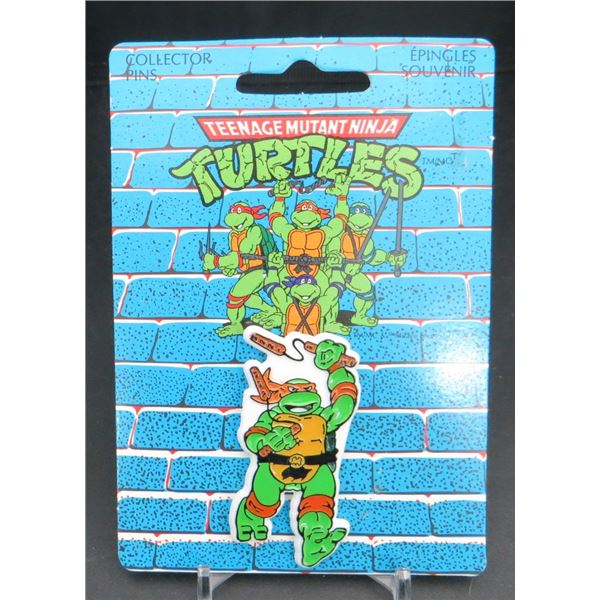 Rare 1990 Teenage Mutant Ninja Turtle Michaelangelo Collector Pin With Original Card