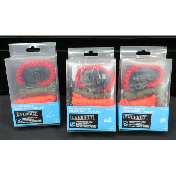 3 New Everbilt Paracord Bracelet Kits