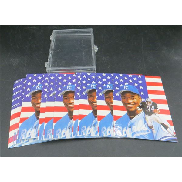 Bo Jackson 1989 All American Card Royals Raiders Lot Of 15