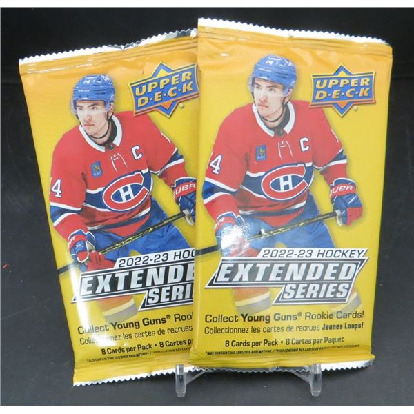2 Sealed Packs 2022-23 Upper Deck Extended Series Hockey 8 Cards per pack