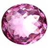 Image 1 : 3.26ct Dazzling Natural Pink Elbaite Tourmaline Oval Checkerbord (GEM-19614)