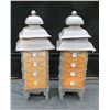 Image 1 : 2 Outdoor Decorative Garden Lanterns 16" Tall