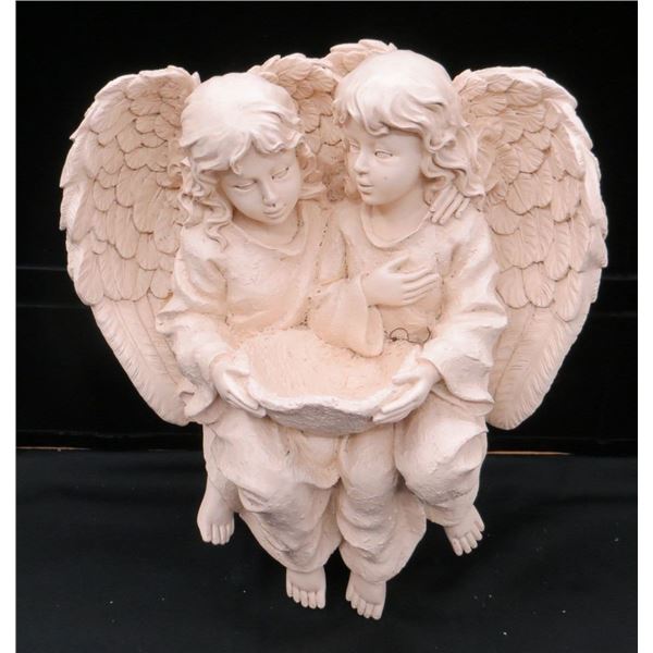 Angel Resin Wall Mounting Decorative Piece Indoor/Outdoor 15" Tall x 12" Wide