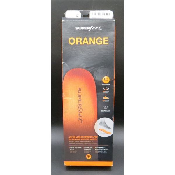 New Super Feet Orange Arch Support Insoles For Men size 11.5-13 & Women 12.5+