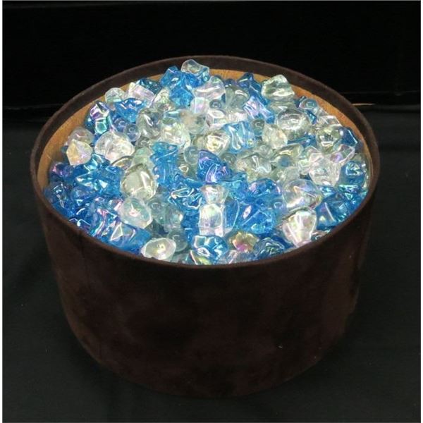 Container Full Of Acrylic Ice Rocks 9.5" Diameter & 5" Tall For Vases & Crafting