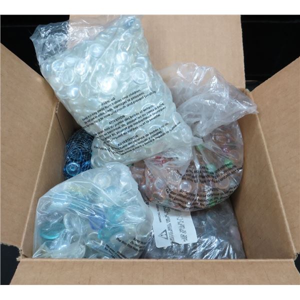 Collection Of Donated Glass Pebbles Gems for Crafting/Decorating